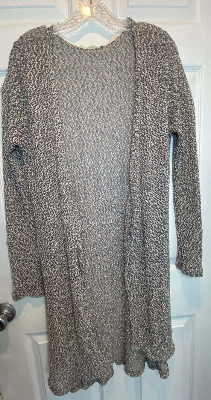 Maurices Cardigan Size XL Grey Black Marled Open